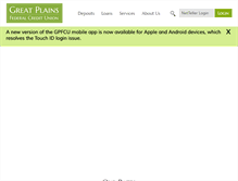 Tablet Screenshot of greatplainsfcu.com